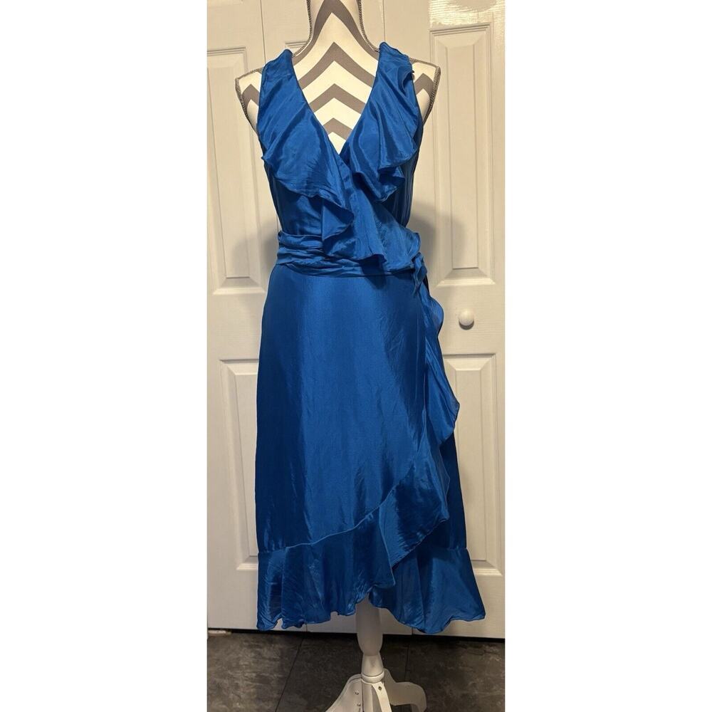 Ralph Lauren Blue Ruffle Mini Dress